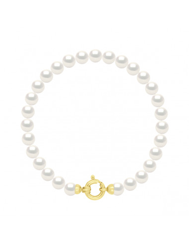 Wk Bracelet Perle De Culture D'Eau Douce Ronde Or 750 Millièmes