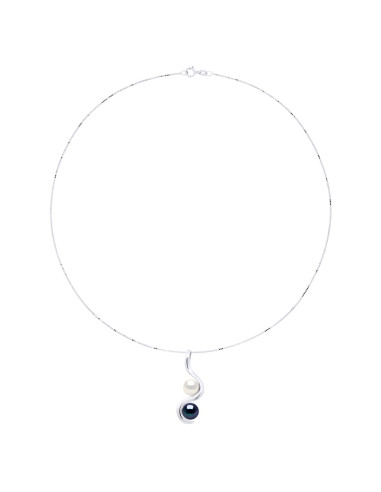 Wk Collier Maille Vénitienne Argent 925 Millièmes Avec Pendentif Toi Et Moi