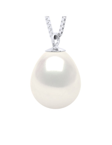 wk Collier Maille "Vénitienne" Argent 925 Millièmes -Perle de Culture d'Eau Douce