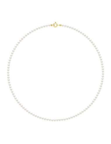 wk Collier Perle de Culture d'Eau Douce Ronde en Or 375 Millièmes