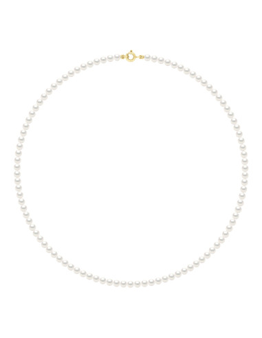 wk Collier Perle de Culture d'Eau Douce Ronde en Or 750 Millièmes