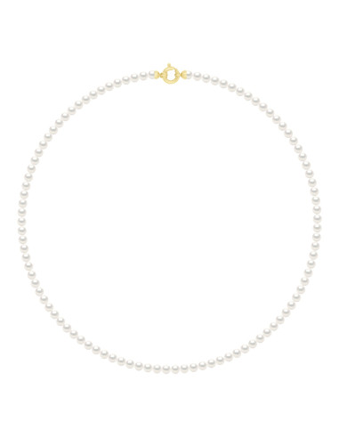 wk Collier Perle de Culture d'Eau Douce Ronde en Or 750 Millièmes