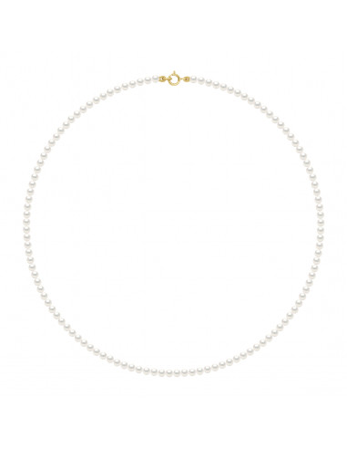 wk Collier Perle de Culture d'Eau Douce Ronde en Or 750 Millièmes