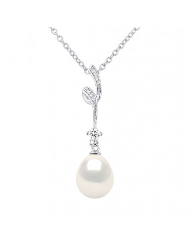 wk Collier Tourbillon Serti Oxydes Perle Poire Chaîne Maille Forçat wk Collier Tourbillon Serti Oxydes Perle Poire Chaîne Maille Forçat