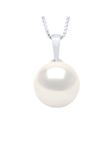 wk Pendentif Perle de Culture d'Eau Douce Bouton en Argent 925 Millièmes