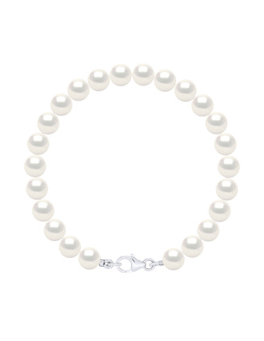 wk Bracelet Rang perles D'eau Douce Rondes wk Bracelet Rang perles D'eau Douce Rondes