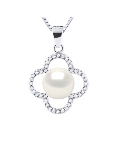 wk Collier Eau Douce Bouton - Pendentif Argent