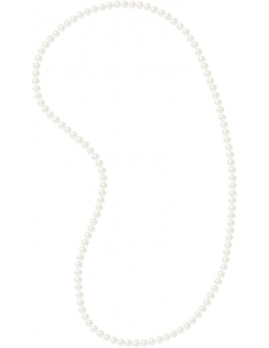 wk Sautoir Perle de Culture d'Eau Douce Semi-Ronde