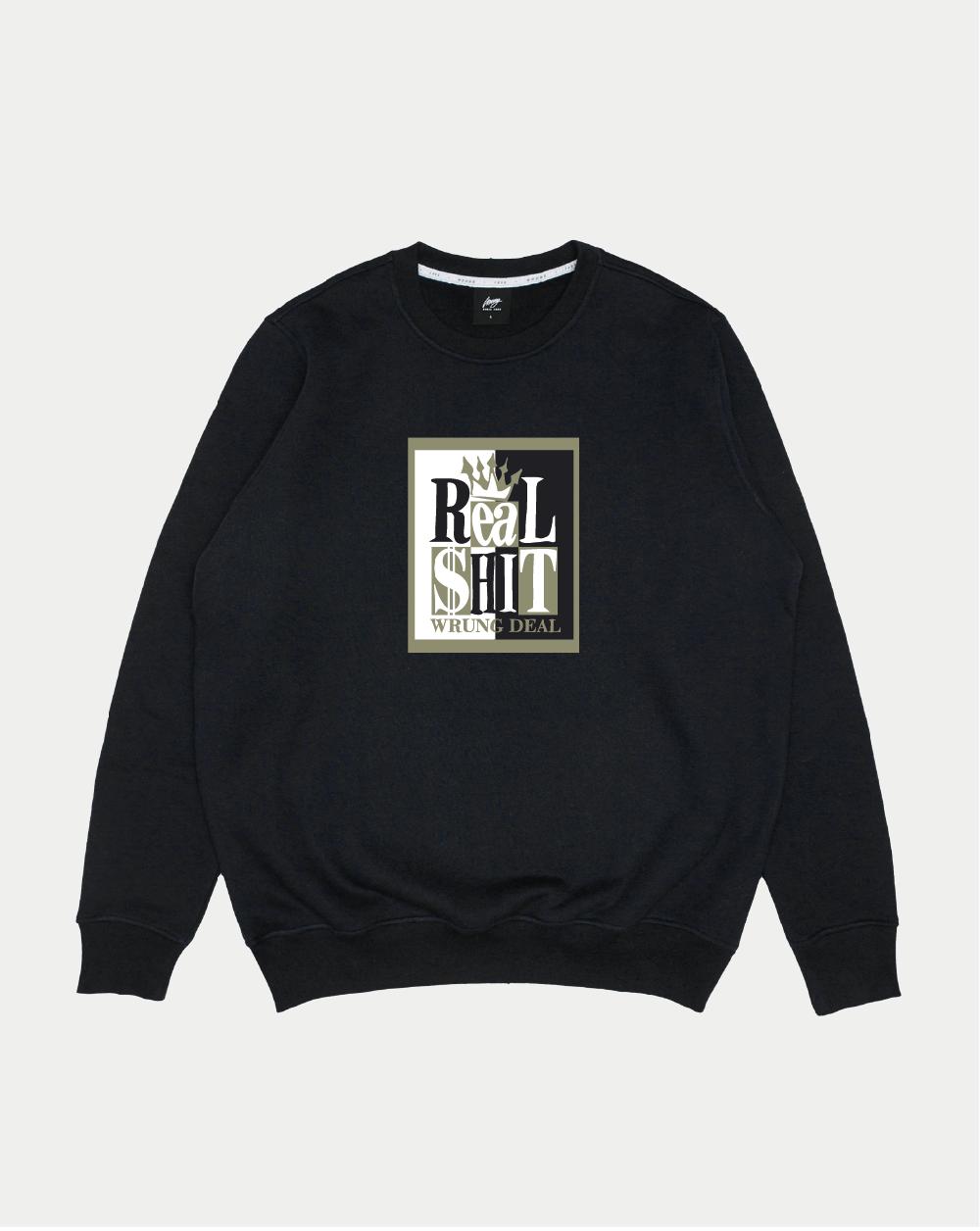 wrung Crewneck Real Shit Noir