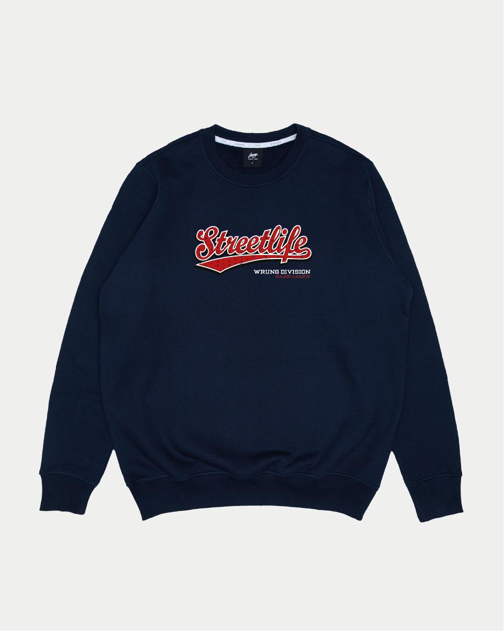 wrung Crewneck Streetlife Navy