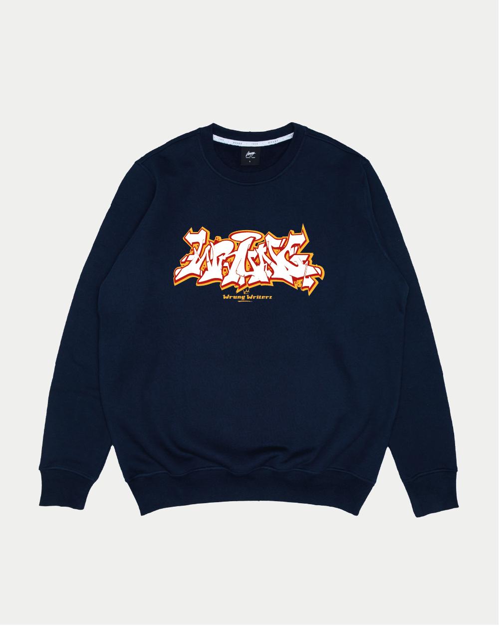 wrung Crewneck Writerz Navy
