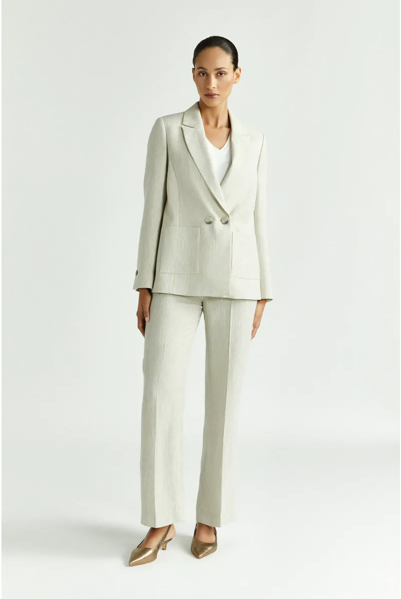 Xandres Blazer Avec Motif Trait De Craie En Lurex 14397-01-3496