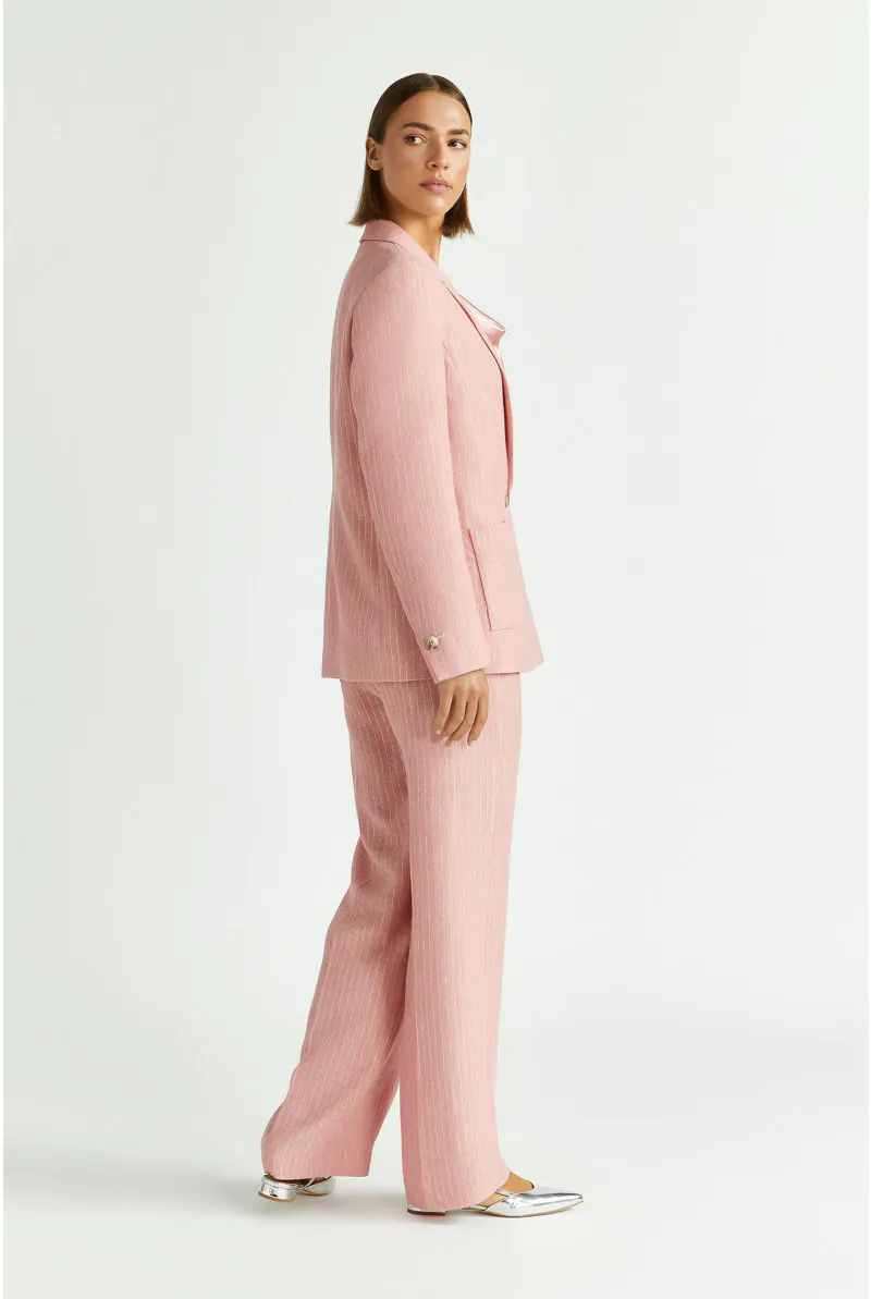Xandres Blazer Avec Motif Trait De Craie En Lurex 14397-01-5116