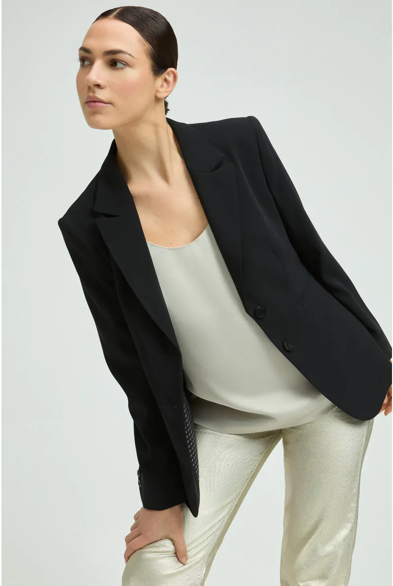 Xandres Blazer Cintré Noir Infroissable ESS068-01-0041