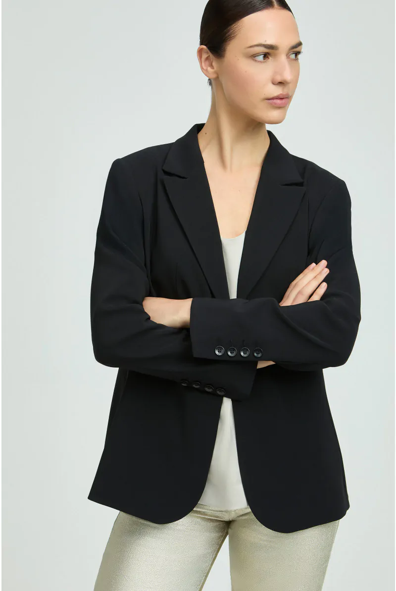 xandres Blazer cintré noir infroissable ESS068-01-0041