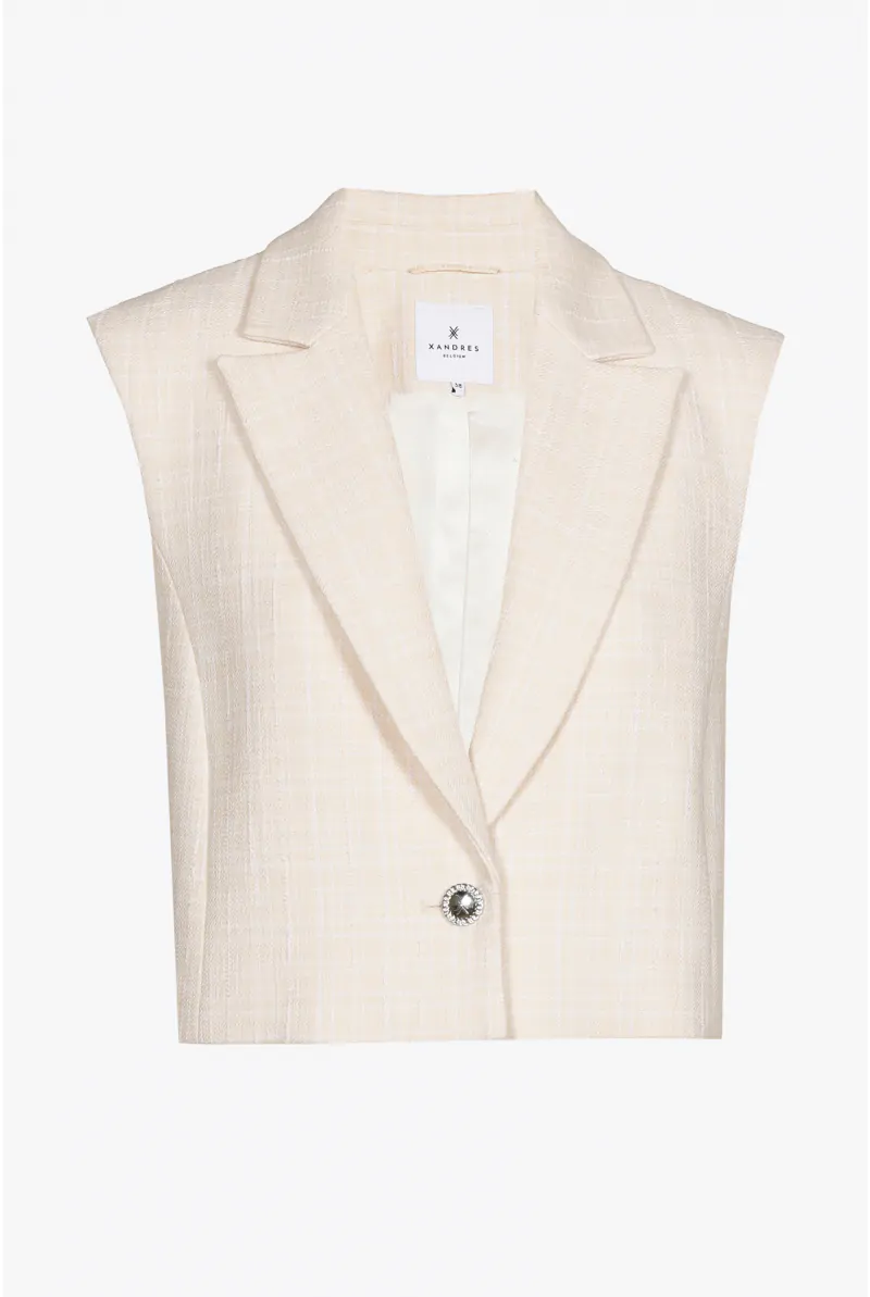 Xandres Blazer Sans Manches à Carreaux 14398-01-1846