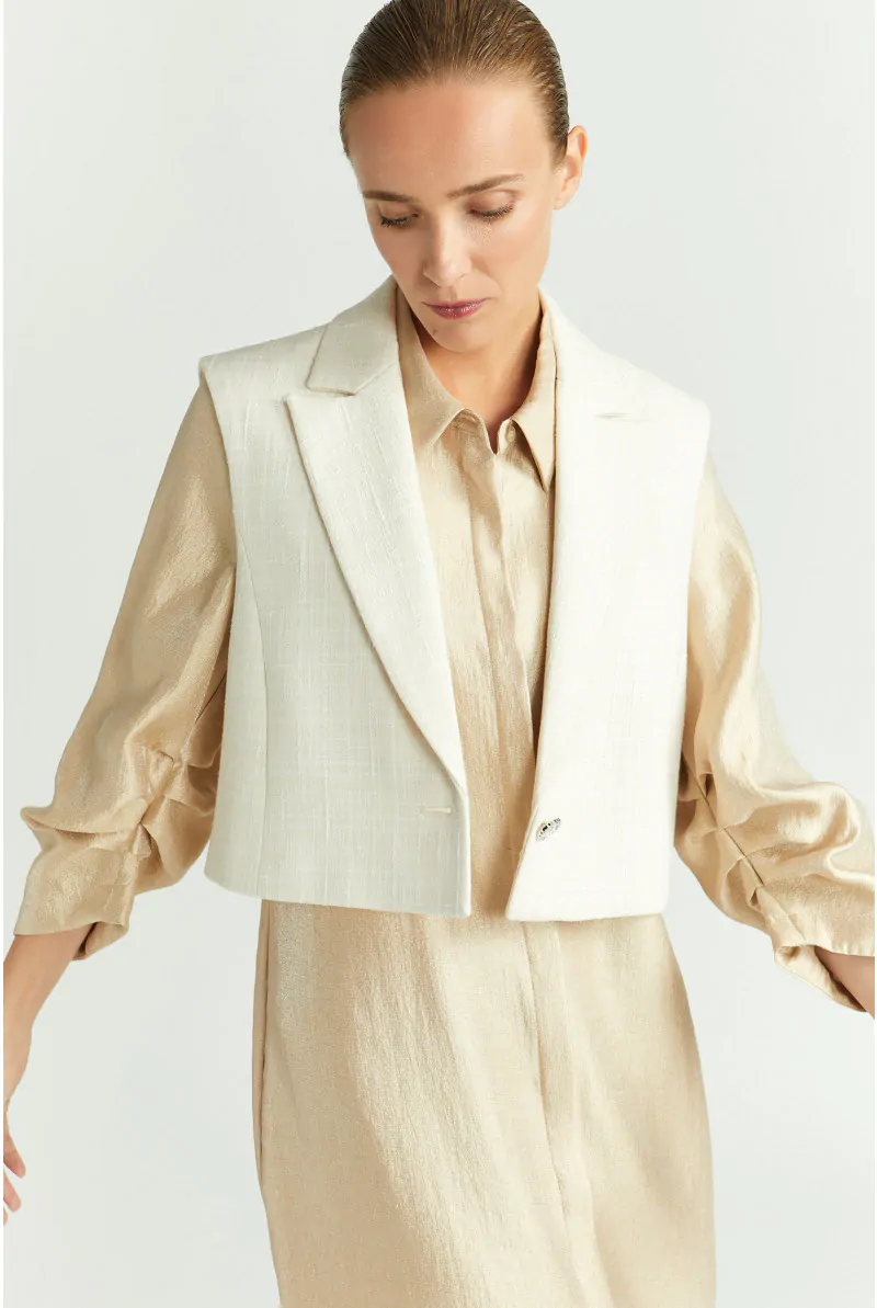 xandres Blazer sans manches à carreaux 14398-01-1846