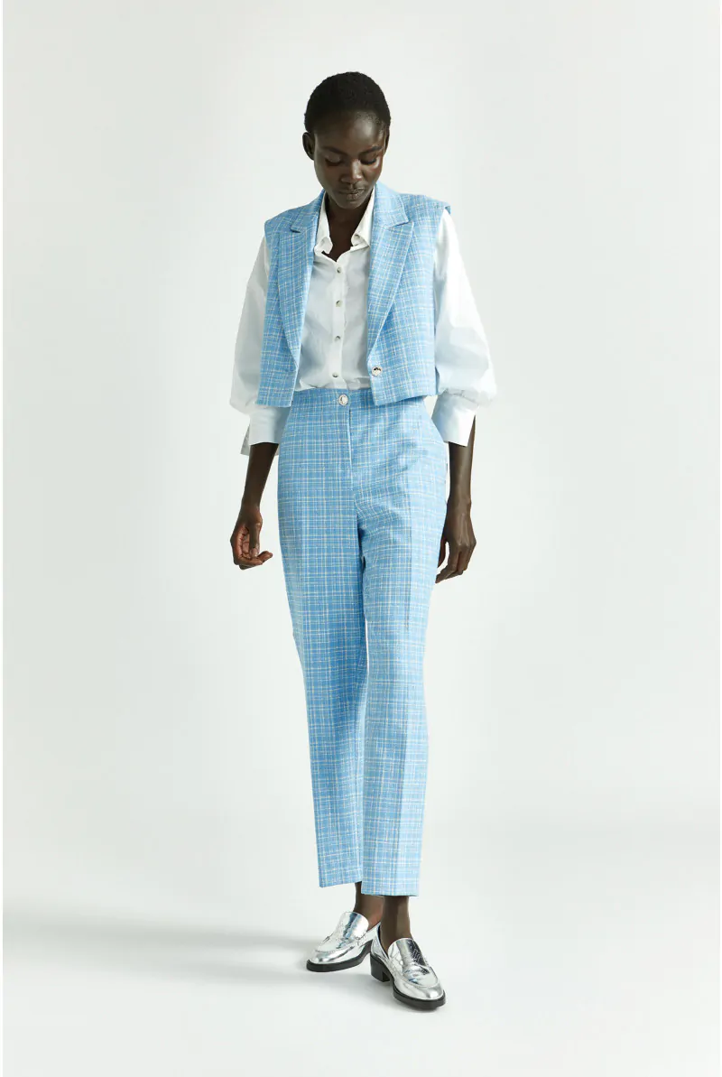 Xandres Blazer Sans Manches à Carreaux 14398-01-2485