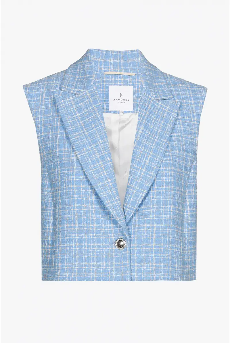 Xandres Blazer Sans Manches à Carreaux 14398-01-2485