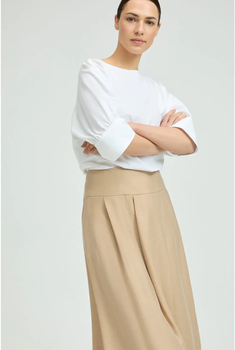 Xandres Blouse à Col Rond En Coton Biologique 29461-01-0160