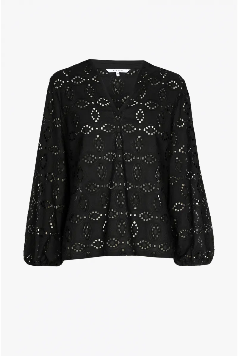 Xandres Blouse Avec Broderie Anglaise 14452-01-0040