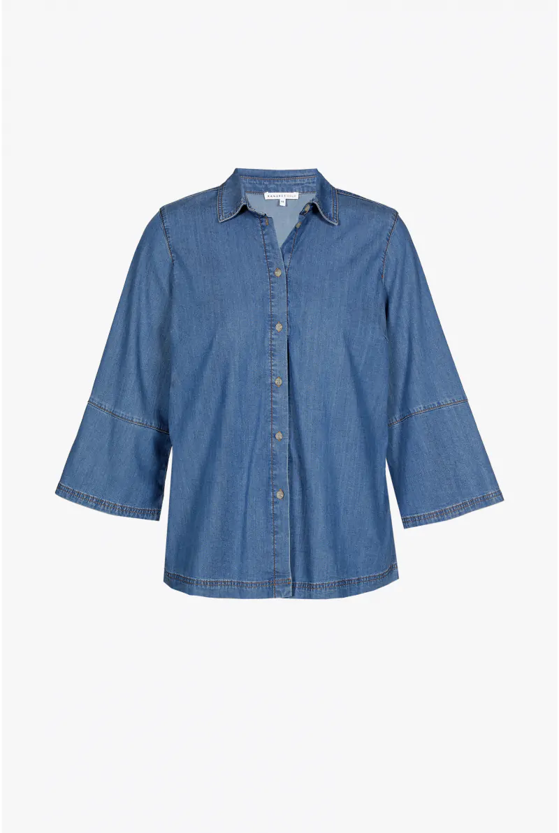 Xandres Blouse En Jean à Manches Larges 61249-01-9002