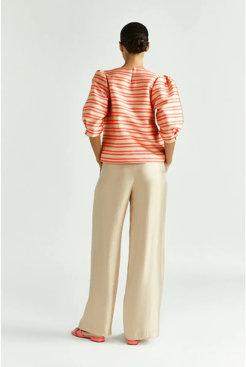 Xandres Blouse En Taffetas Avec Manches Ballon 14385-01-3466