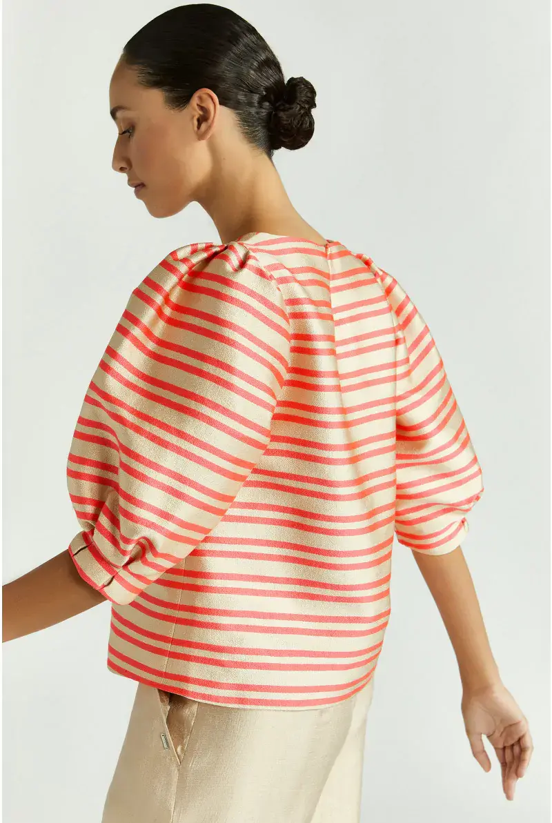 xandres Blouse en taffetas avec manches ballon 14385-01-3466