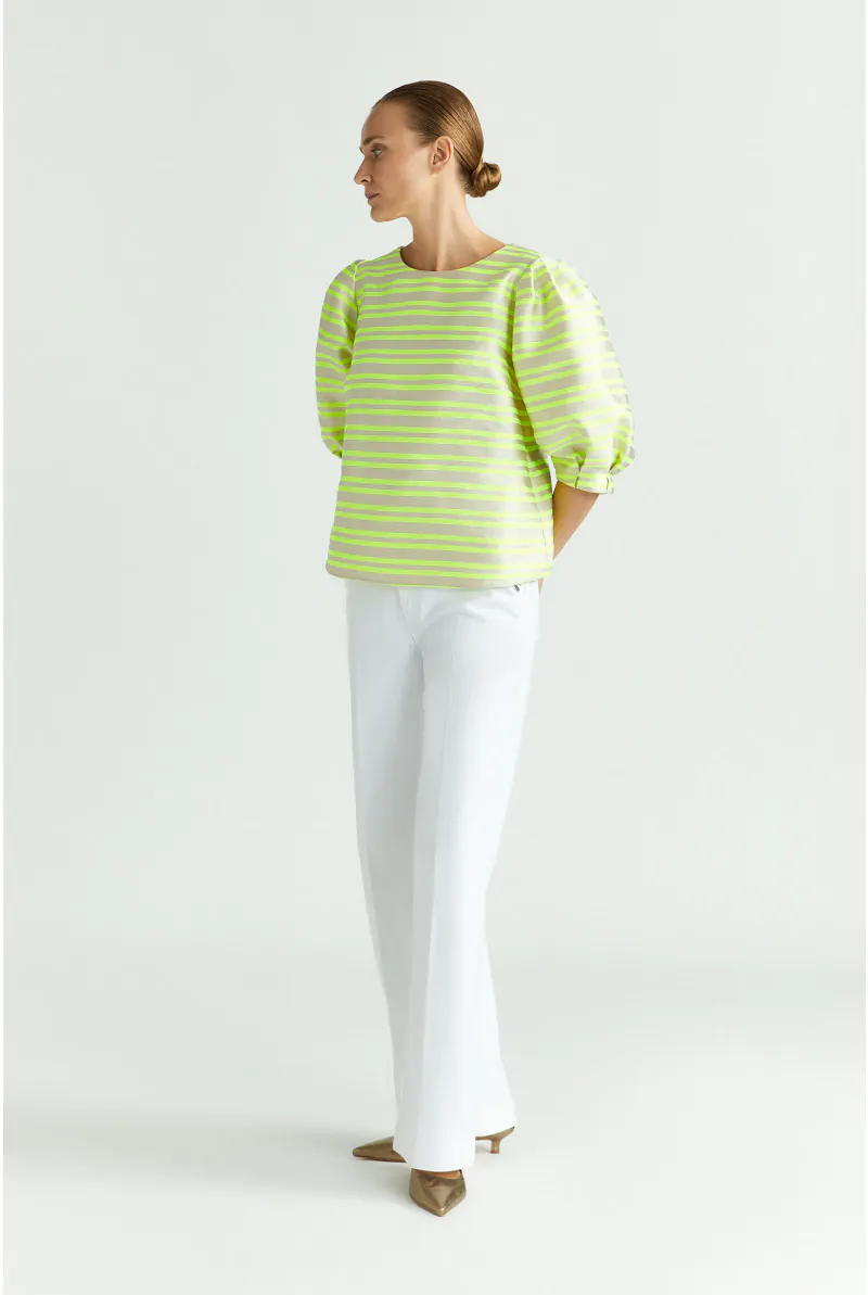 Xandres Blouse En Taffetas Avec Manches Ballon 14385-01-4555