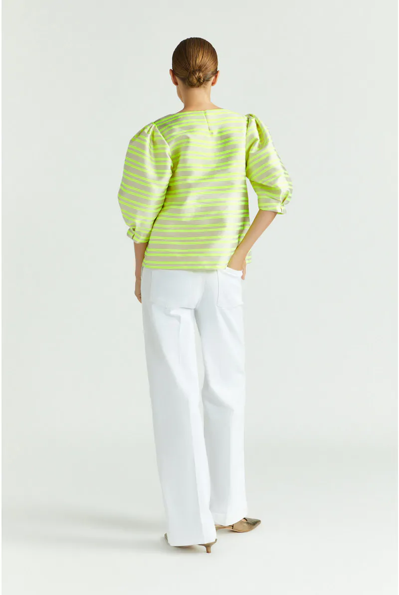 Xandres Blouse En Taffetas Avec Manches Ballon 14385-01-4555