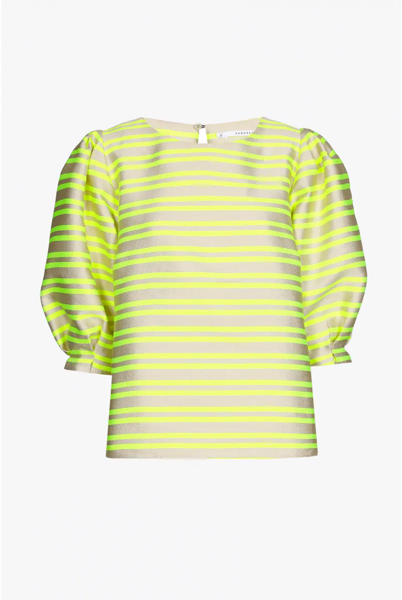 Xandres Blouse En Taffetas Avec Manches Ballon 14385-01-4555