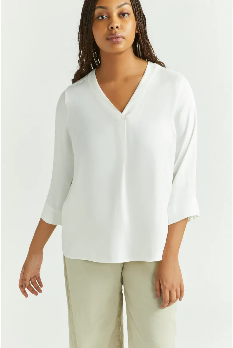 xandres Blouse fluide à encolure en V 82015-01-1840