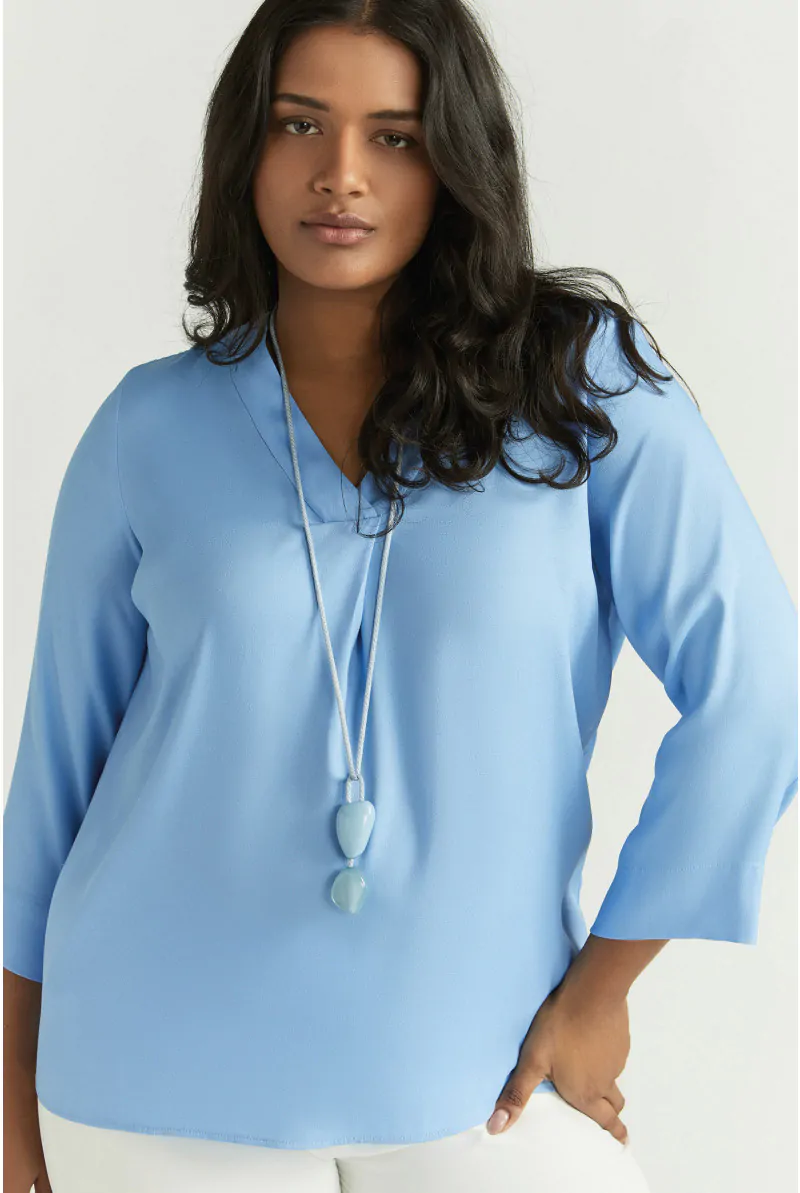 xandres Blouse fluide à encolure en V 82015-01-2480