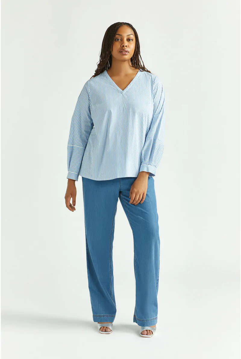 Xandres Blouse Rayée En Tissu Extensible 82012-01-3045