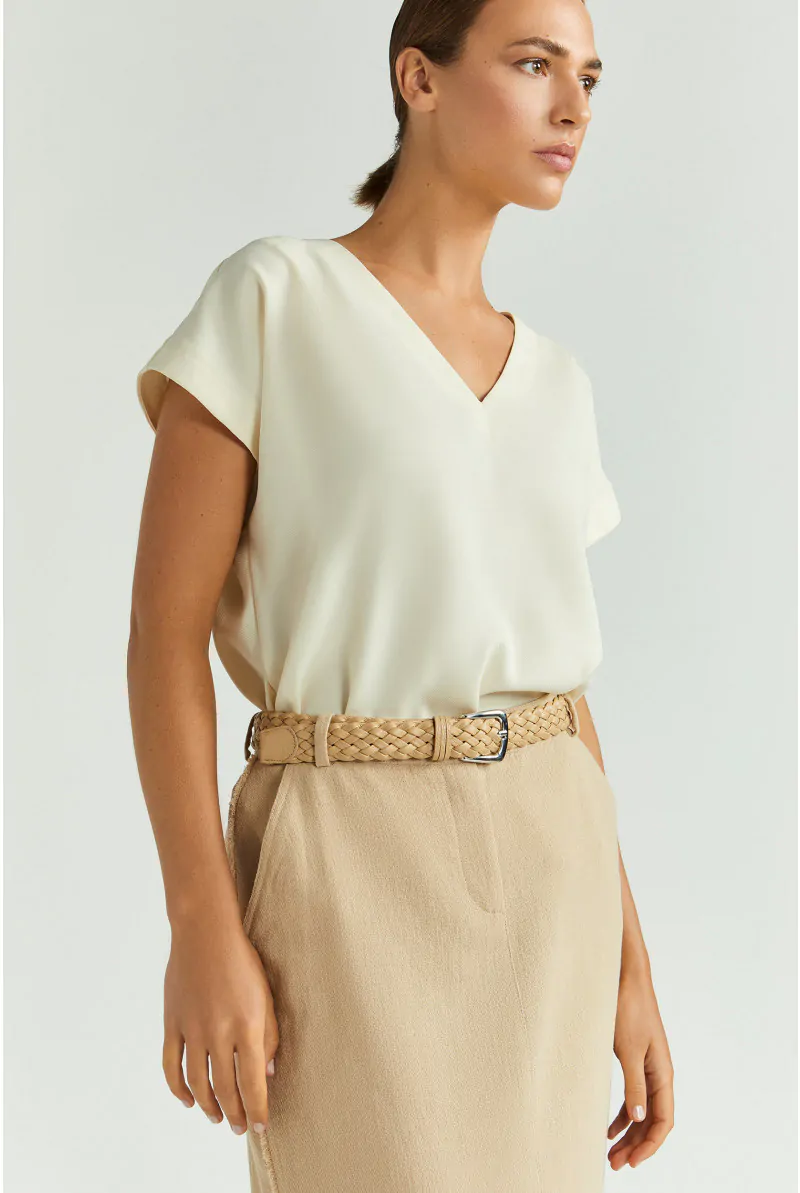 xandres Blouse sans manches à encolure en V 61117-02-1841