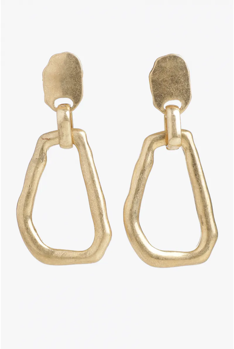 xandres Boucles d'oreilles plaquées or de forme organique 61365-01-2910