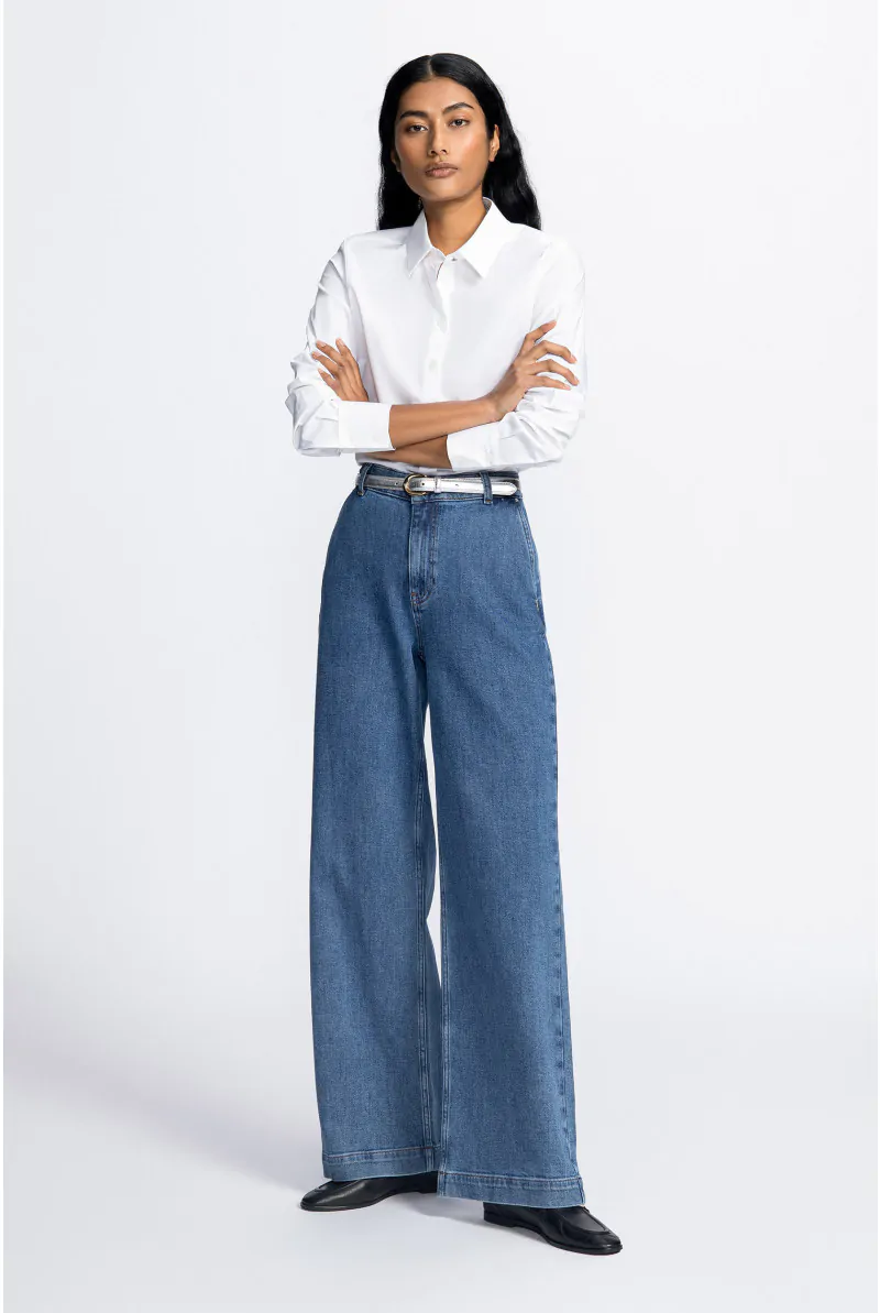 Xandres Chemise En Coton Blanc à Manches Longues ESS027-01-0161