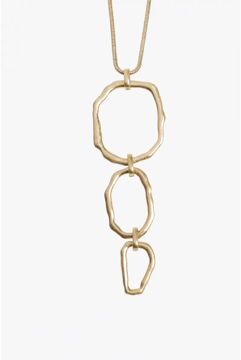 Xandres Collier Long Plaqué Or Mat Avec Forme Organique 61363-01-2910