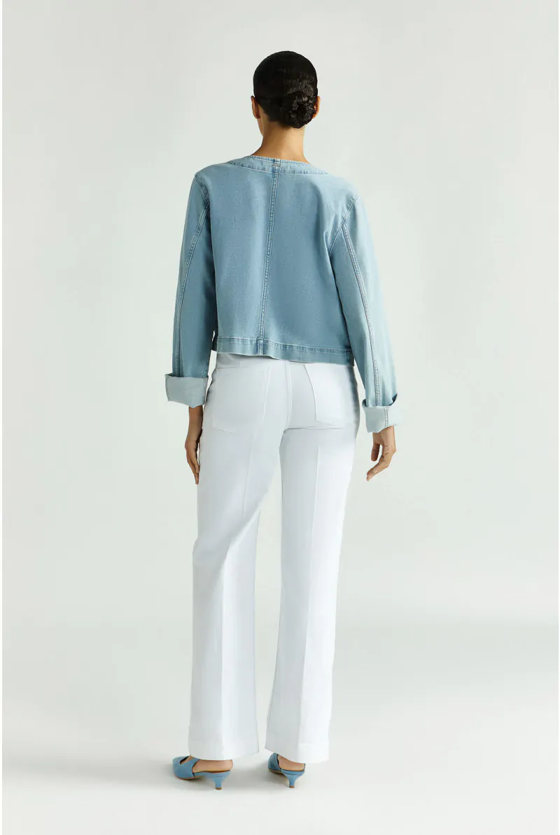 Xandres Courte Veste En Jean à Boutons 61236-01-9008