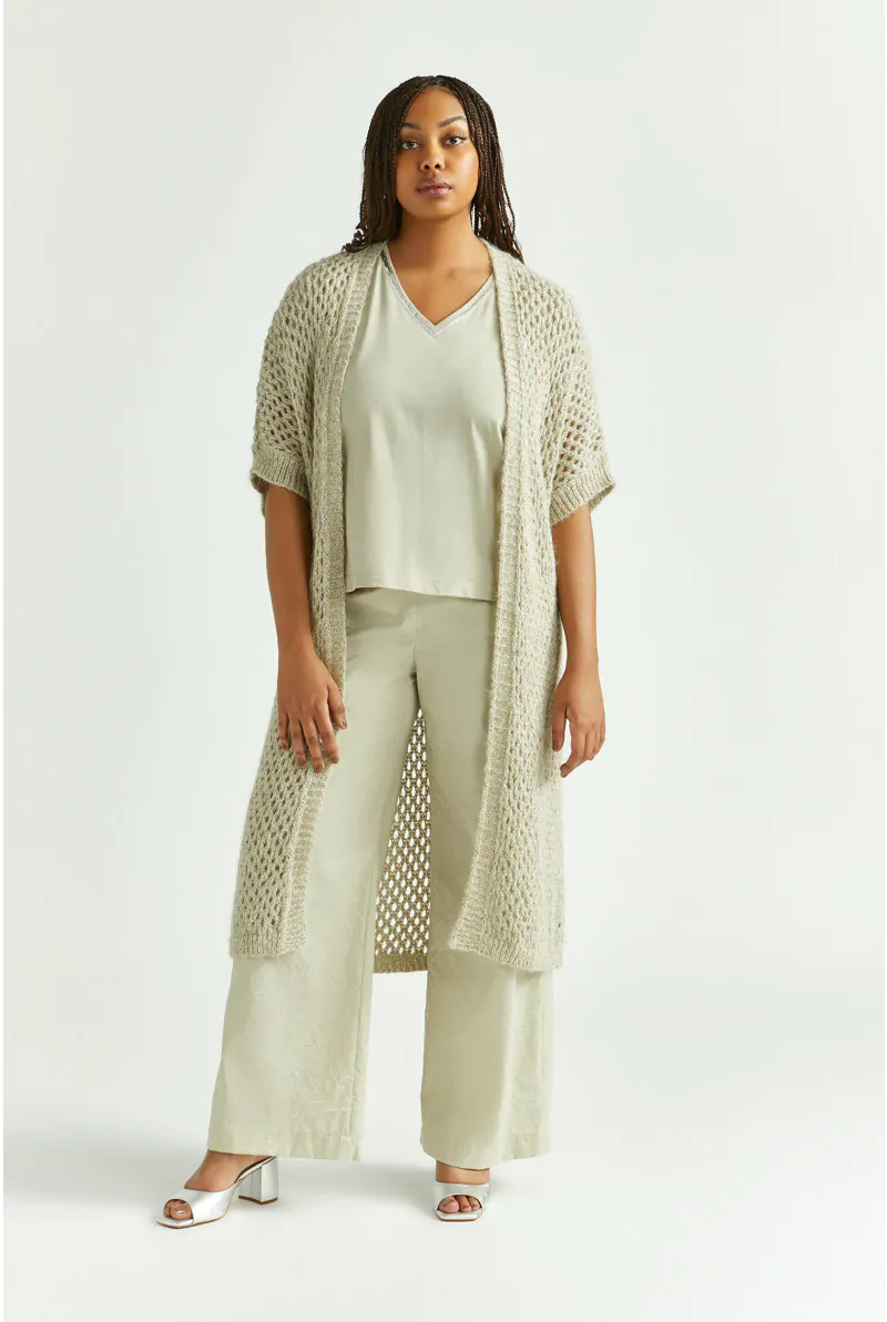 Xandres Gilet Kimono Long En Laine D’alpaga 29244-01-3491