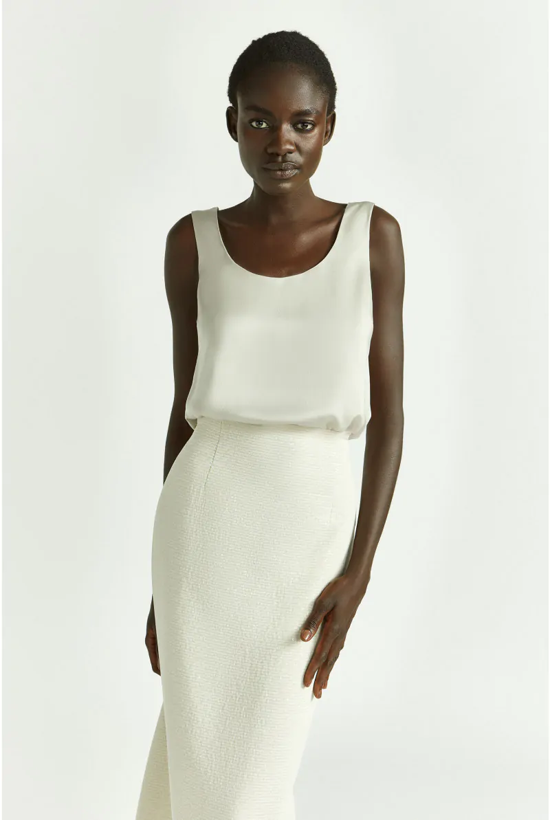 xandres Haut sans manches en tissu brillant 14454-01-1100