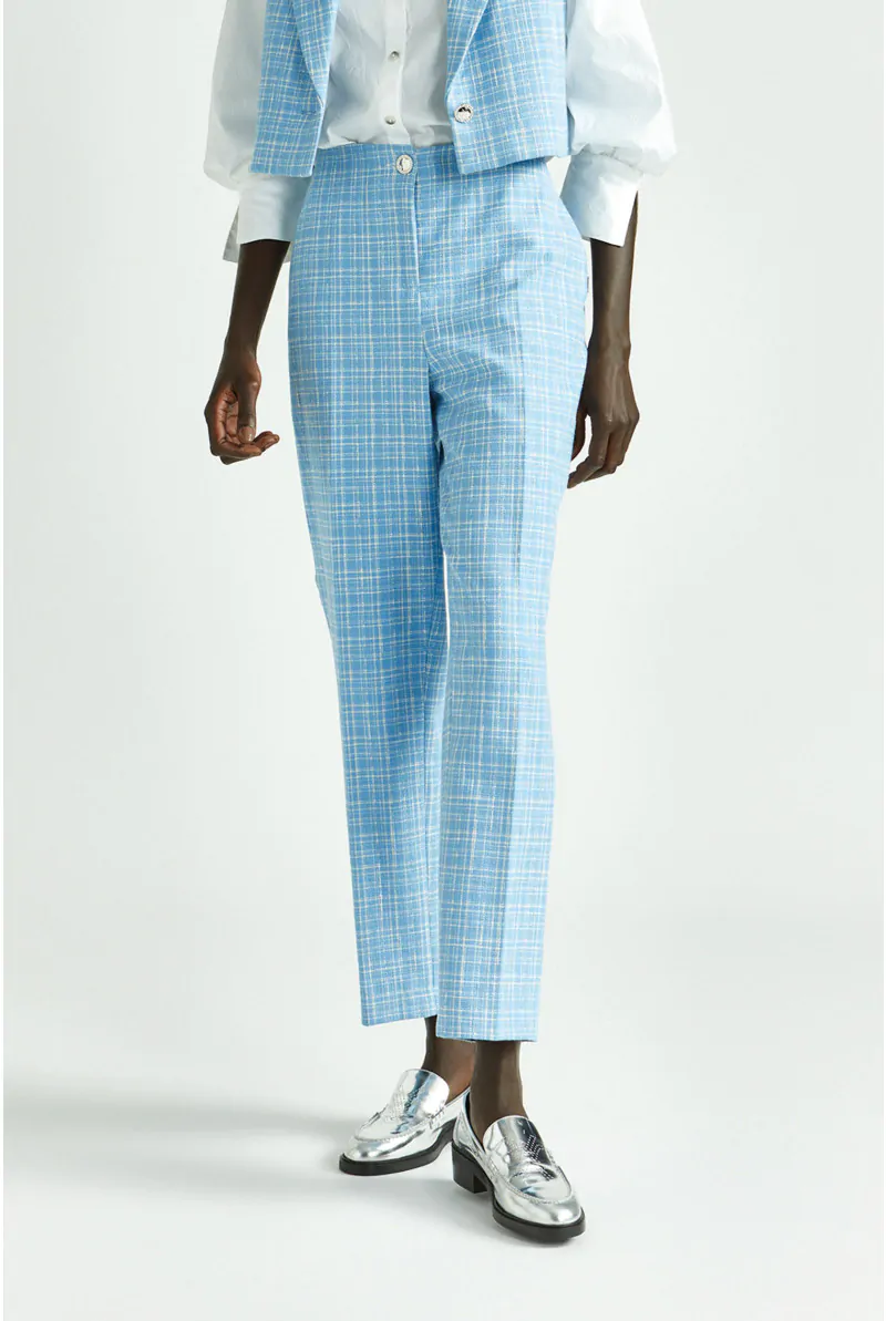 xandres Pantalon à carreaux à jambes étroites 14371-02-2485