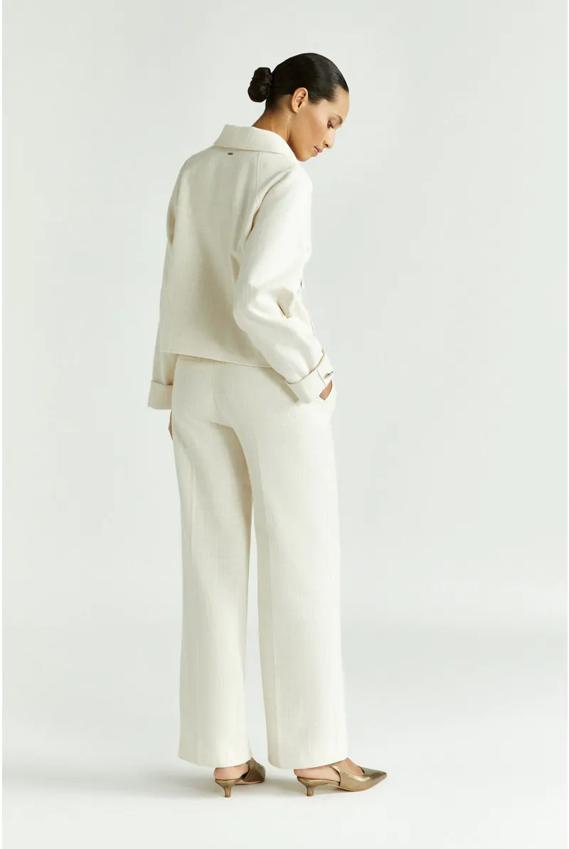 Xandres Pantalon à Carreaux à Jambes Larges 14276-12-1846