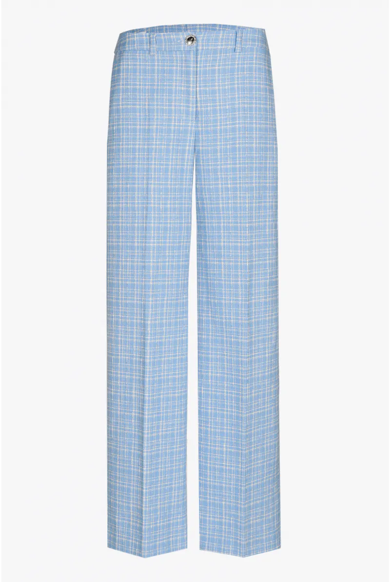 Xandres Pantalon à Carreaux à Jambes Larges 14276-12-2485