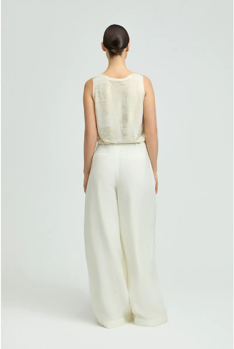 Xandres Pantalon à Jambes Larges Arborant Un Pli Marqué 61483-01-1840