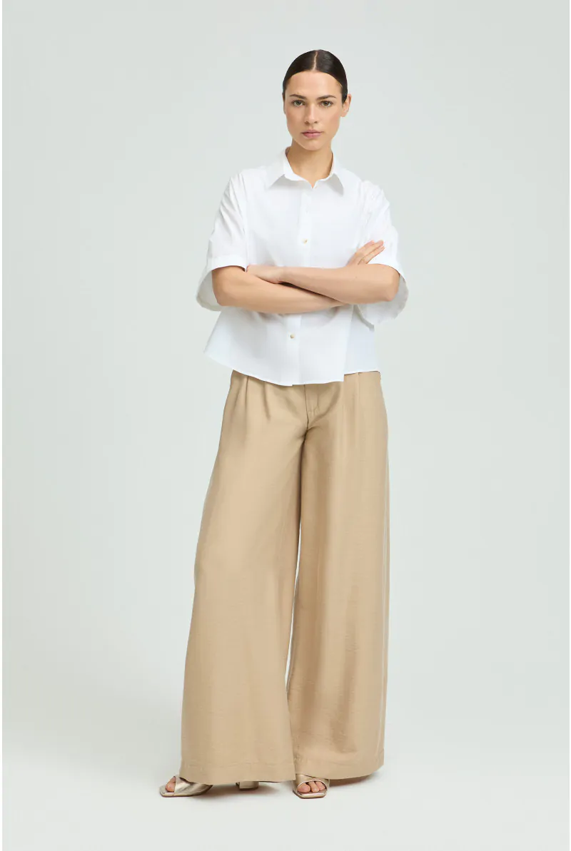 xandres Pantalon à jambes larges arborant un pli marqué 61483-01-0010