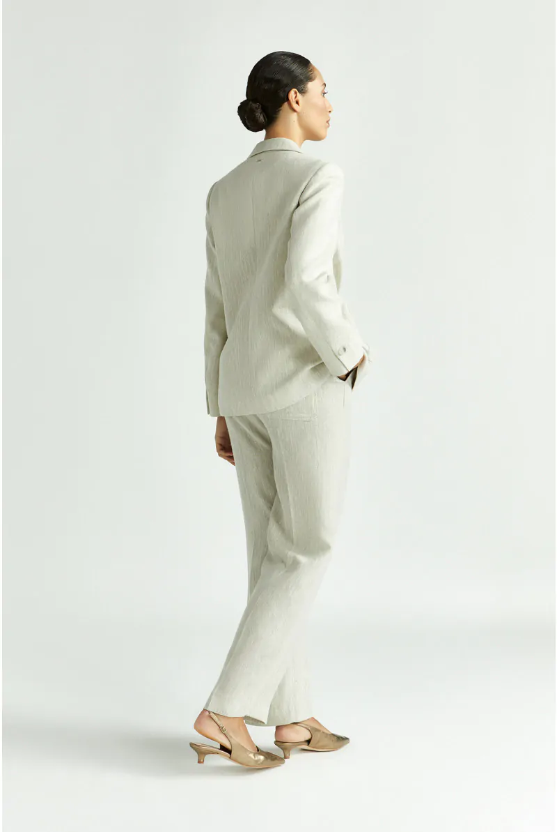 Xandres Pantalon Avec Motif Trait De Craie En Lurex 61298-01-3496