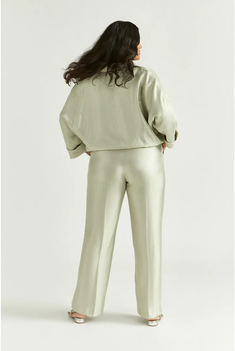 Xandres Pantalon Brillant à Jambes Larges 82017-01-3491