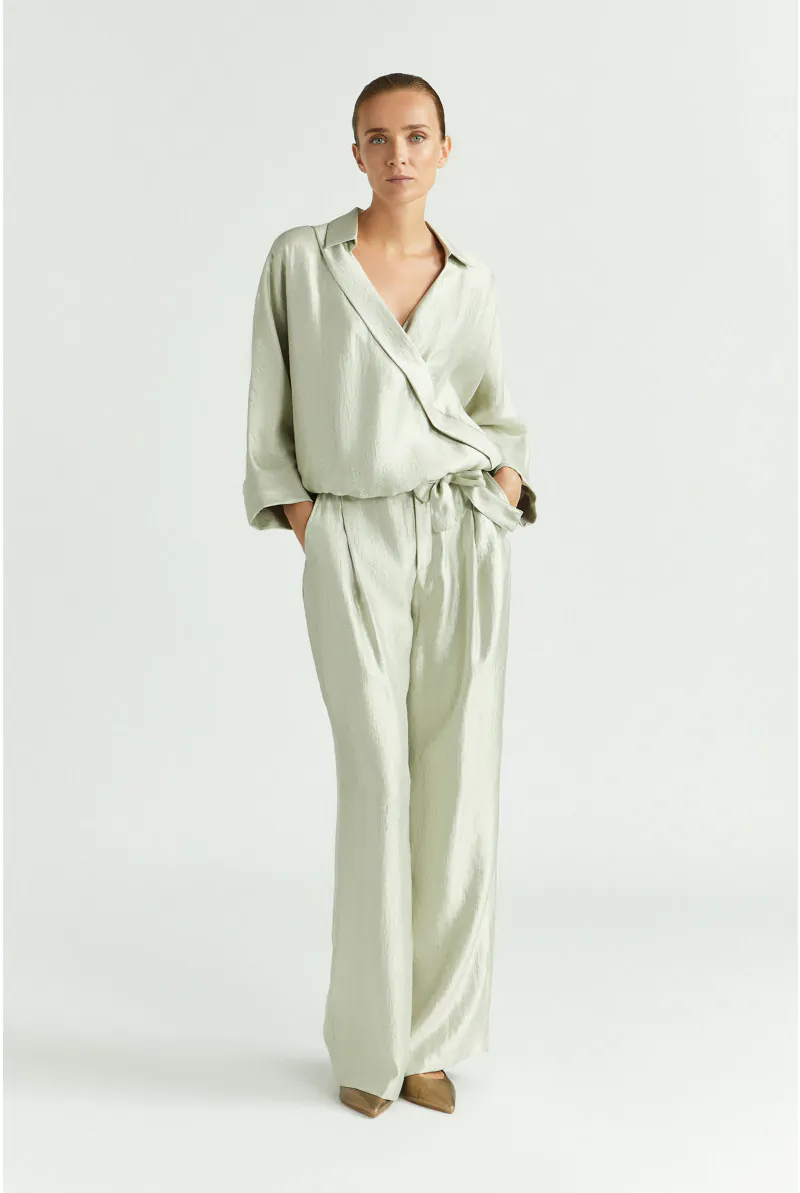 Xandres Pantalon Brillant à Pli Marqué 14366-02-3491