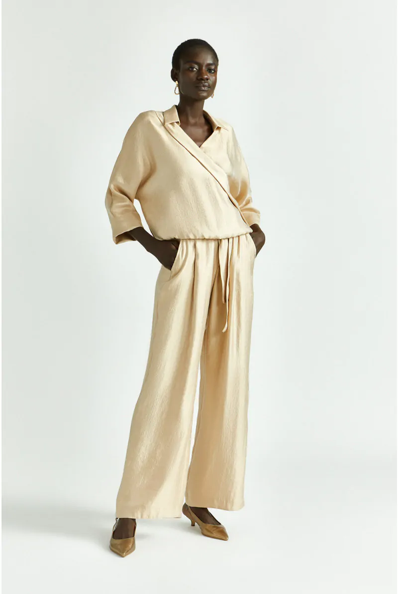 Xandres Pantalon Brillant à Pli Marqué 14366-02-8370